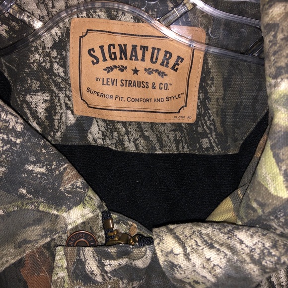Levi Strauss X Mossy Oak jacket, vintage hunter gear, size L 100% polyester - Picture 6 of 10
